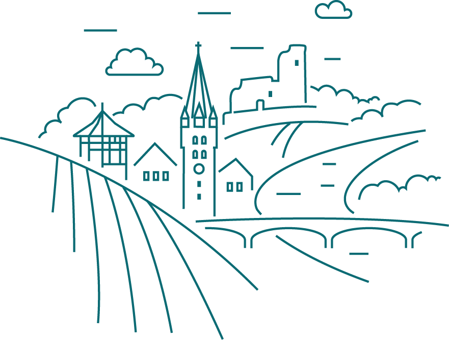 Rhein, Reben und Rosenroute